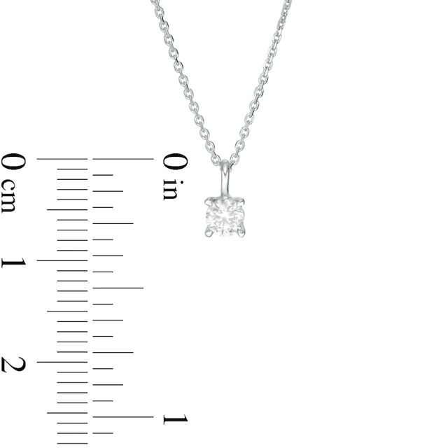 Trouvaille Collection CT. DeBeers®-Graded Diamond Solitaire Pendant in 14K White Gold (F/I1