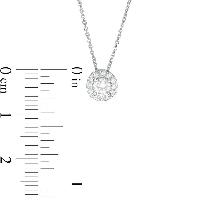 Trouvaille Collection CT. T.W. DeBeers®-Graded Diamond Frame Pendant in 14K White Gold (F/I1