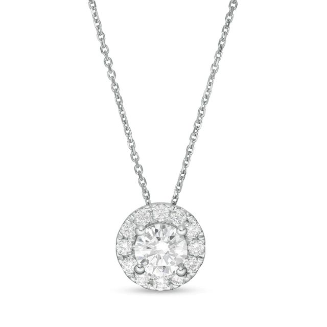 Trouvaille Collection 1.00 CT. T.W. DeBeers®-Graded Diamond Frame Pendant in 14K White Gold