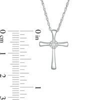 0.04 CT. T.W. Composite Diamond Cross Pendant in 10K White Gold|Peoples Jewellers