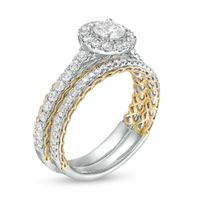 0.75 CT. T.W. Diamond Frame Bridal Set in 10K Two-Tone Gold|Peoples Jewellers