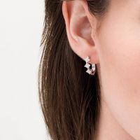 0.20 CT. T.W. Composite Diamond Trio Hoop Earrings in Sterling Silver|Peoples Jewellers
