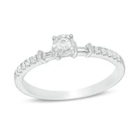 0.16 CT. T.W. Diamond Collar Promise Ring in 10K White Gold|Peoples Jewellers