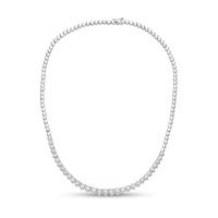 8.00 CT. T.W. Diamond Graduated Tennis-Style Necklace in 10K White Gold - 17"|Peoples Jewellers