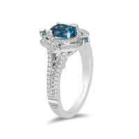 Collector's Edition Enchanted Disney Cinderella 70th Anniversary Topaz and 0.23 CT. T.W. Diamond Ring in 14K White Gold|Peoples Jewellers