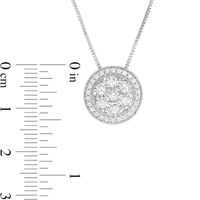 0.50 CT. T.W. Composite Diamond Frame Vintage-Style Pendant in Sterling Silver|Peoples Jewellers