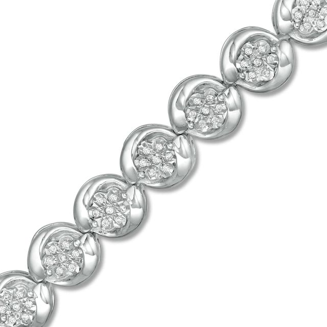 0.50 CT. T.W. Composite Diamond Tennis Bracelet in Sterling Silver - 7.25"|Peoples Jewellers