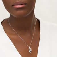 0.07 CT. T.W. Composite Diamond Twist Flame Pendant in Sterling Silver and 10K Rose Gold|Peoples Jewellers