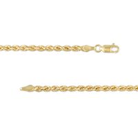 3.15mm Evergreen Rope Chain Necklace in Hollow 10K Gold