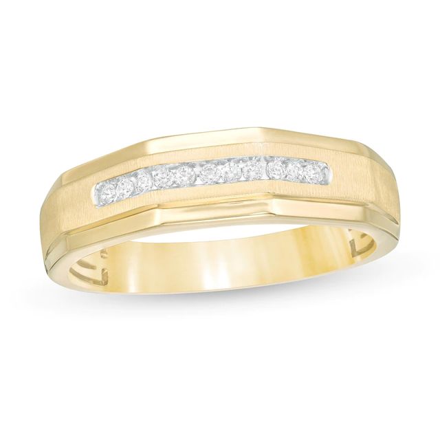 Men's 0.10 CT. T.W. Diamond Wedding Band in 14K Gold|Peoples Jewellers