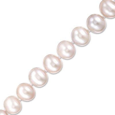 8.5-9.5mm Dyed Freshwater Cultured Pearl Strand Bracelet with Sterling Silver Clasp-7.5"|Peoples Jewellers