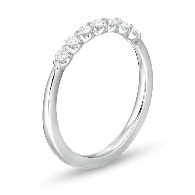0.25 CT. T.W. Diamond Seven Stone Band in 14K White Gold|Peoples Jewellers