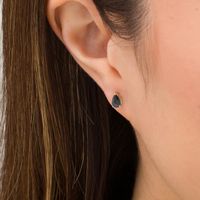 Pear-Shaped Blue Sapphire Solitaire Stud Earrings in 14K Gold|Peoples Jewellers