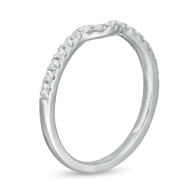 Trouvaille Collection 0.25 CT. T.W. Diamond Coordinating Contour Wedding Band in 18K White Gold|Peoples Jewellers