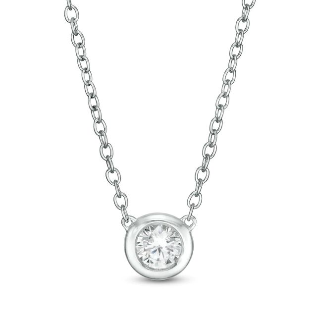 Marilyn Monroe™ Collection 0.18 CT. Solitaire Necklace in 10K White Gold