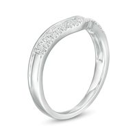 0.23 CT. T.W. Diamond Contour Anniversary Band in 10K White Gold|Peoples Jewellers