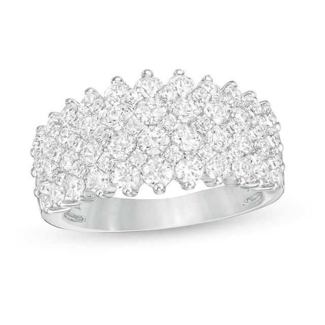 2.00 CT. T.W. Diamond Multi-Row Anniversary Band in 10K White Gold|Peoples Jewellers