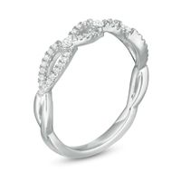 0.25 CT. T.W. Diamond Twist Shank Anniversary Band in 10K Gold|Peoples Jewellers