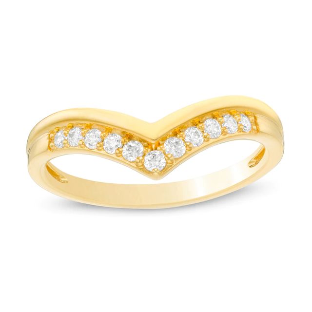0.18 CT. T.W. Diamond Chevron Wedding Band in 10K Gold|Peoples Jewellers