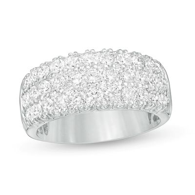 CT. T.W. Diamond Triple Row Anniversary Band in 14K White Gold|Peoples Jewellers