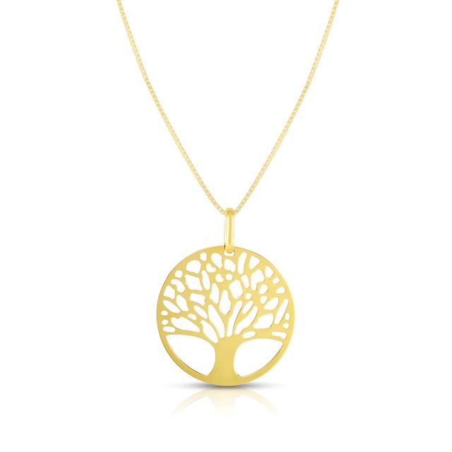 Tree of Life Circle Pendant in 10K Gold|Peoples Jewellers