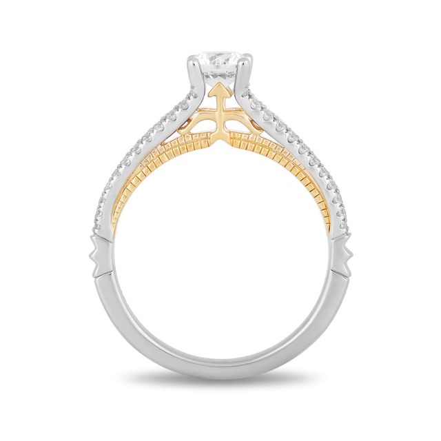 Enchanted Disney Merida 0.69 CT. T.W. Diamond Split Shank Engagement Ring in 14K Two-Tone Gold|Peoples Jewellers