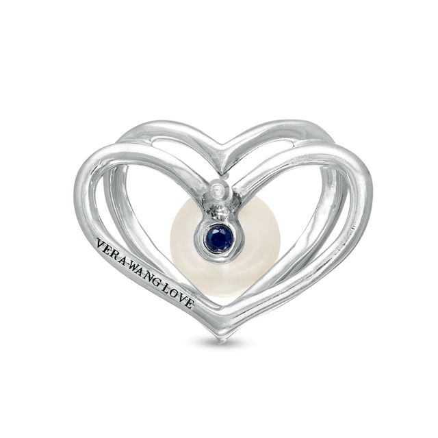 The Kindred Heart from Vera Wang Love Collection Freshwater Cultured Pearl and Diamond Stud Earrings in Sterling Silver|Peoples Jewellers