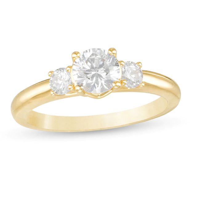 0.98 CT. T.W. Diamond Past Present Future® Engagement Ring in 14K Gold