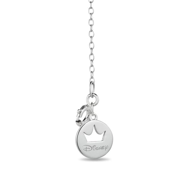 Enchanted Disney Princess 0.085 CT. T.W. Diamond Castle Pendant in Sterling Silver and 10K Rose Gold - 19"|Peoples Jewellers