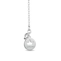 Enchanted Disney Princess 0.085 CT. T.W. Diamond Castle Pendant in Sterling Silver and 10K Rose Gold - 19"|Peoples Jewellers