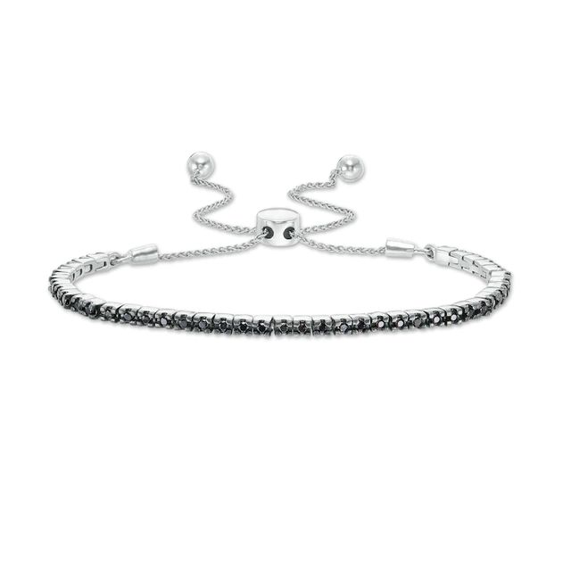 0.45 CT. T.W. Black Diamond Bolo Bracelet in Sterling Silver - 9.5"