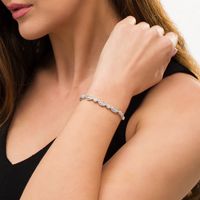 0.25 CT. T.W. Composite Diamond Alternating Flames Bracelet in Sterling Silver - 7.5"|Peoples Jewellers