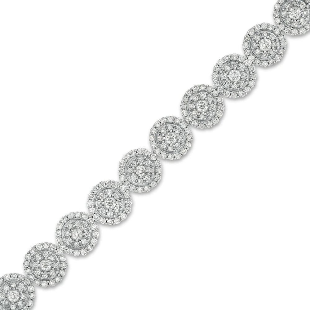 5.00 CT. T.W. Composite Diamond Frame Link Bracelet in 10K White Gold - 7.5"|Peoples Jewellers