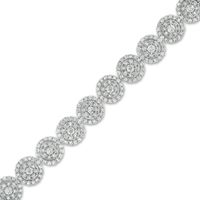 5.00 CT. T.W. Composite Diamond Frame Link Bracelet in 10K White Gold - 7.5"|Peoples Jewellers