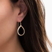 Italian Gold Glitter Enamel Teardrop Earrings in 14K Gold|Peoples Jewellers