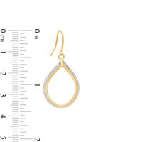 Italian Gold Glitter Enamel Teardrop Earrings in 14K Gold|Peoples Jewellers