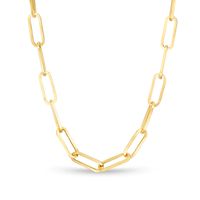 5.5mm Oval Link Chain Necklace in Hollow 10K Gold - 18"|Peoples Jewellers