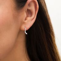 0.33 CT. T.W. Journey Diamond Drop Earrings in 10K White Gold|Peoples Jewellers