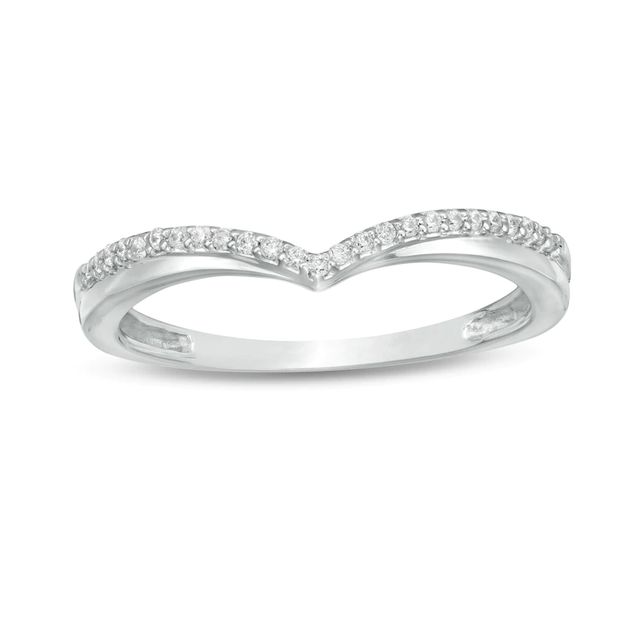 0.10 CT. T.W. Diamond Chevron Anniversary Band in 10K Gold|Peoples Jewellers