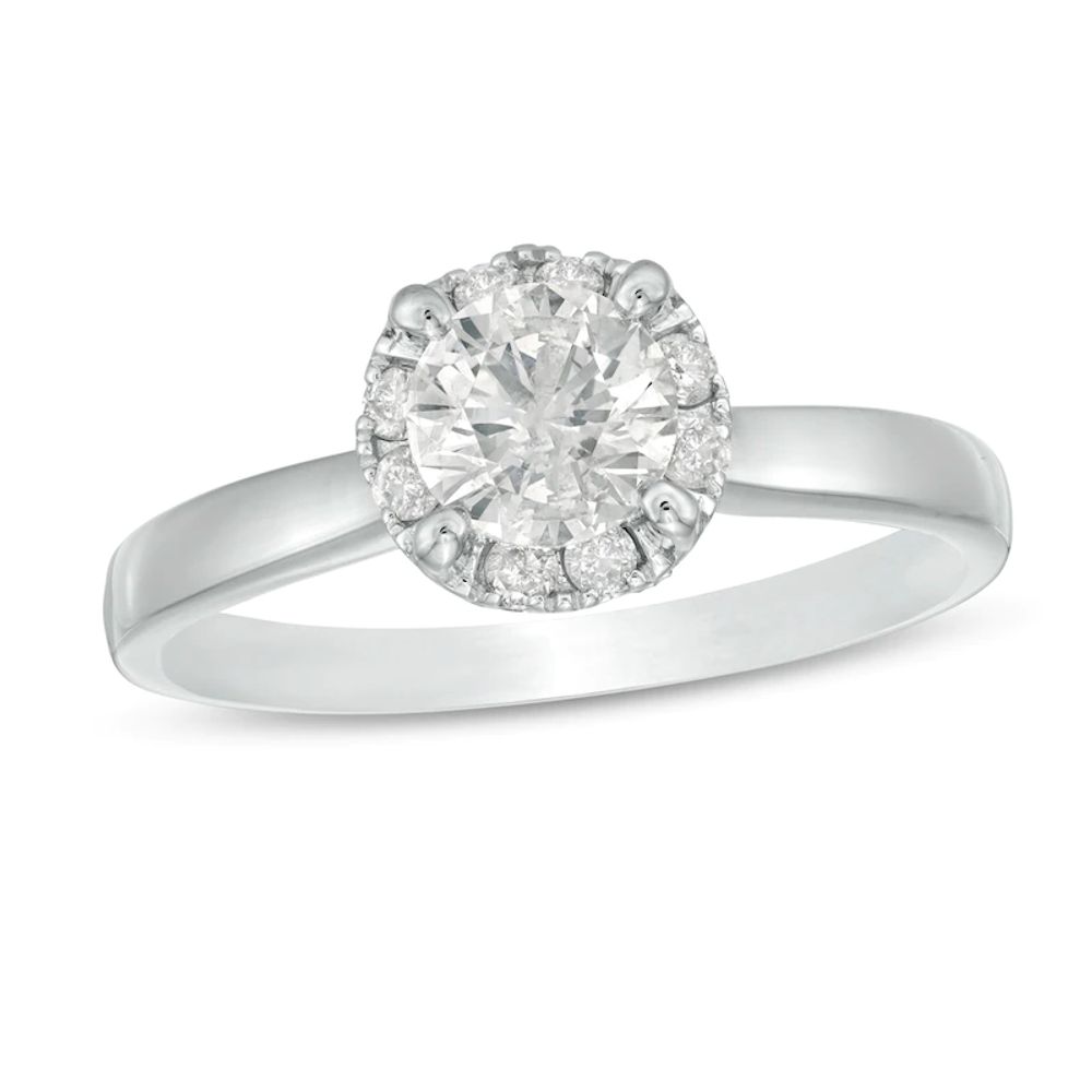 1.00 CT. T.W. Diamond Gallery Frame Engagement Ring in 14K White Gold (J/I3)|Peoples Jewellers