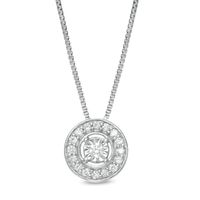 0.08 CT. T.W. Diamond Frame Pendant in Sterling Silver|Peoples Jewellers