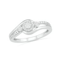 0.065 CT. T.W. Composite Diamond Bypass Promise Ring in 10K White Gold|Peoples Jewellers