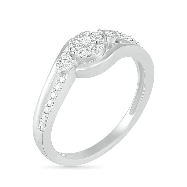 0.065 CT. T.W. Composite Diamond Bypass Promise Ring in 10K White Gold|Peoples Jewellers