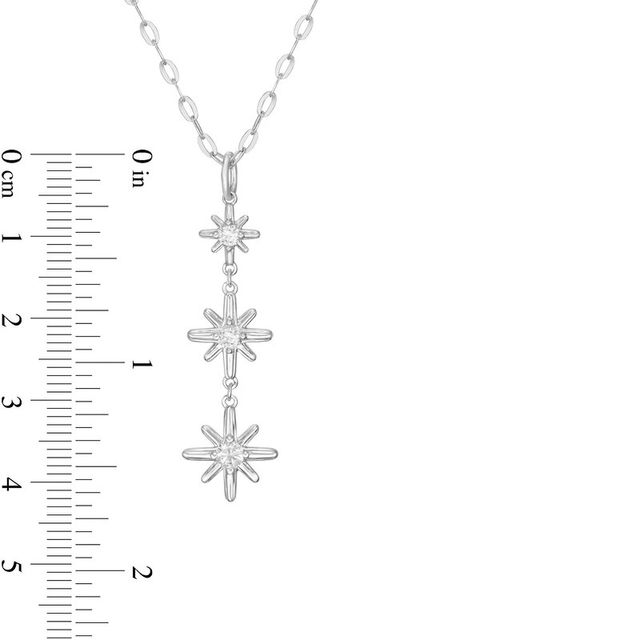 0.25 CT. T.W. Certified Canadian Diamond True North Triple Drop Pendant in 10K White Gold - 20" (I/I2)|Peoples Jewellers