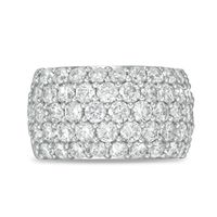 4.00 CT. T.W. Certified Lab-Created Diamond Multi-Row Band in 14K White Gold (F/SI2)|Peoples Jewellers