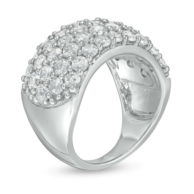 4.00 CT. T.W. Certified Lab-Created Diamond Multi-Row Band in 14K White Gold (F/SI2)|Peoples Jewellers