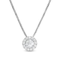 CT. T.W. Diamond Frame Pendant in 10K White Gold|Peoples Jewellers