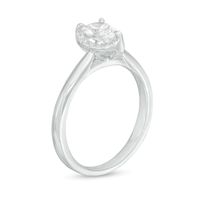 0.62 CT. T.W. Pear-Shaped Diamond Frame Engagement Ring in 14K White Gold (I/I2)|Peoples Jewellers