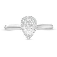 0.62 CT. T.W. Pear-Shaped Diamond Frame Engagement Ring in 14K White Gold (I/I2)|Peoples Jewellers