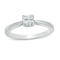 0.37 CT. T.W. Princess-Cut Diamond Solitaire Tapered Shank Engagement Ring in 10K White Gold|Peoples Jewellers